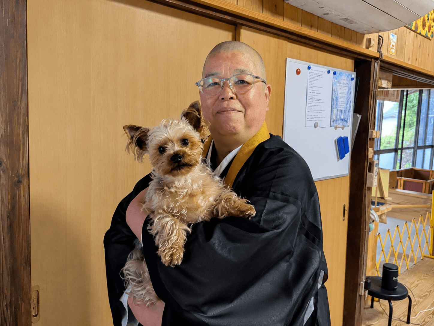 田中住職と愛犬